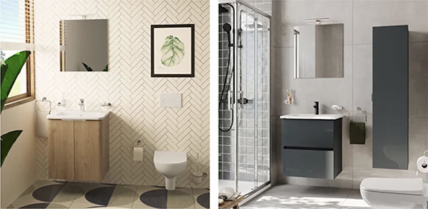 Vitra S20 vanity units in square or round