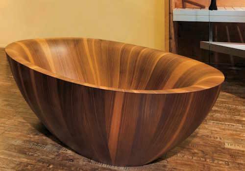 wooden bath