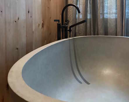 concrete bathtub